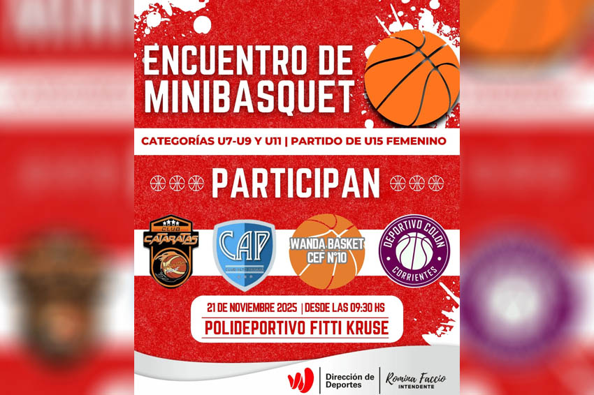 WANDA: El Polideportivo será sede de una jornada regional de mini-básquet