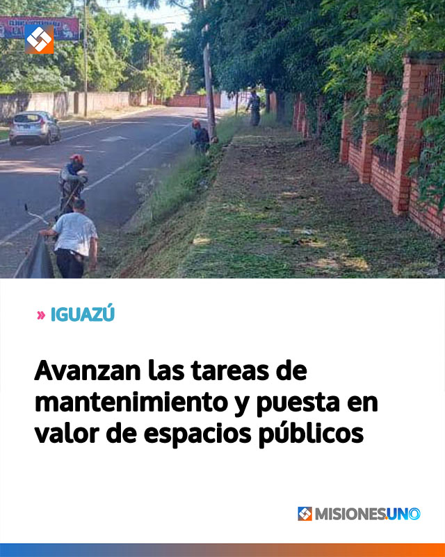 Avanzan las tareas de mantenimiento y puesta en valor de espacios públicos