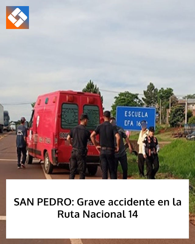 SAN PEDRO: Grave accidente en la Ruta Nacional 14