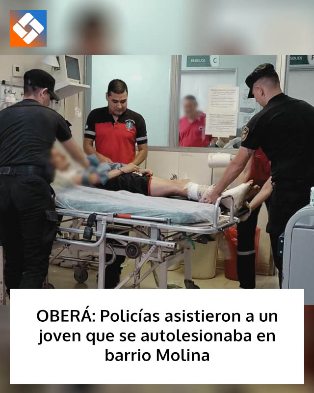 OBERÁ: Policías asistieron a un joven que se autolesionaba en barrio Molina