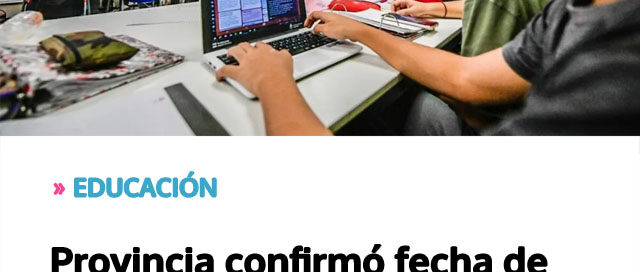 EDUCACIÓN: Provincia confirmó fecha de pago de suplementarias para docente
