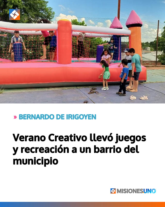 Verano Creativo llevó juegos y recreación a un barrio del municipio