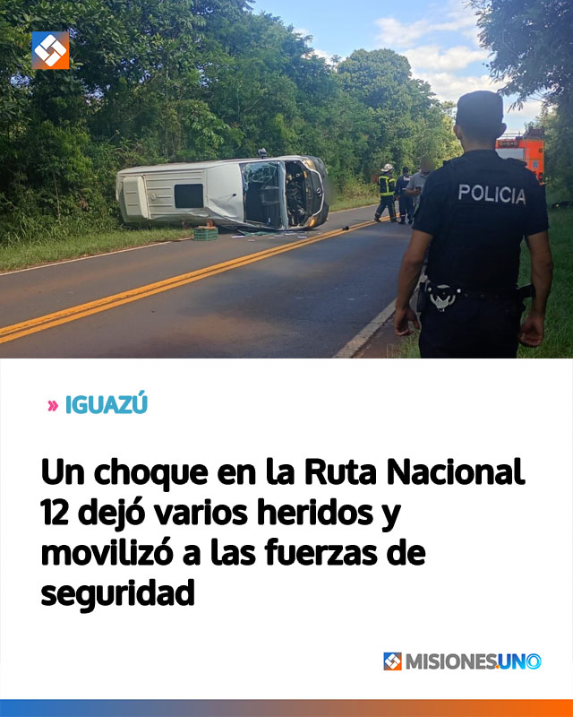 Un choque en la Ruta Nacional 12 dejó varios heridos y movilizó a las fuerzas de seguridad