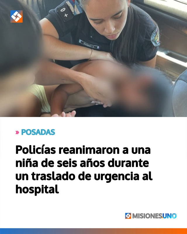 Policías reanimaron a una niña de seis años durante un traslado de urgencia al hospital