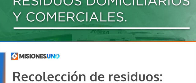 Recolección de residuos: Aristóbulo del Valle informó días y recorridos del servicio